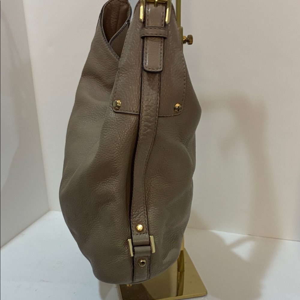 Michael Kors Taupe Leather Hobo Shoulder Bag - Picture 3 of 9